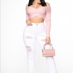 Myina criss cross top (IVORY)